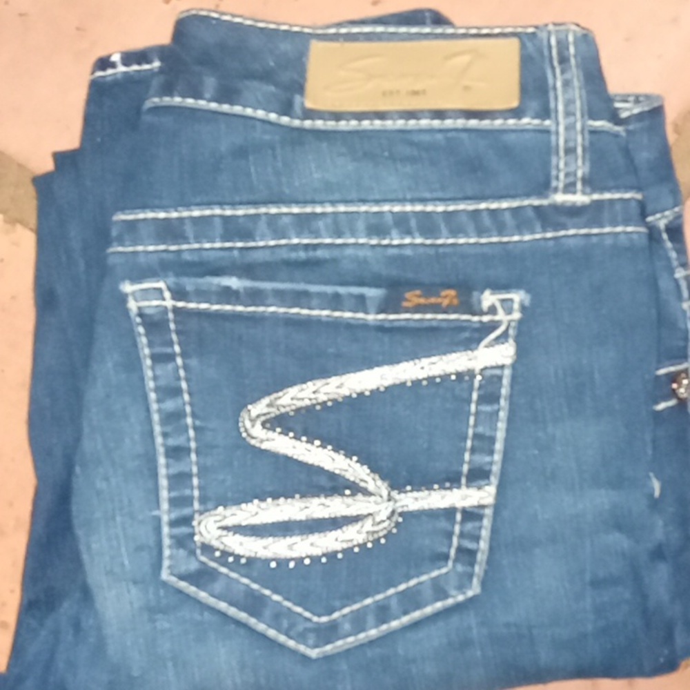 Seven thick stitched jeans size woman 6